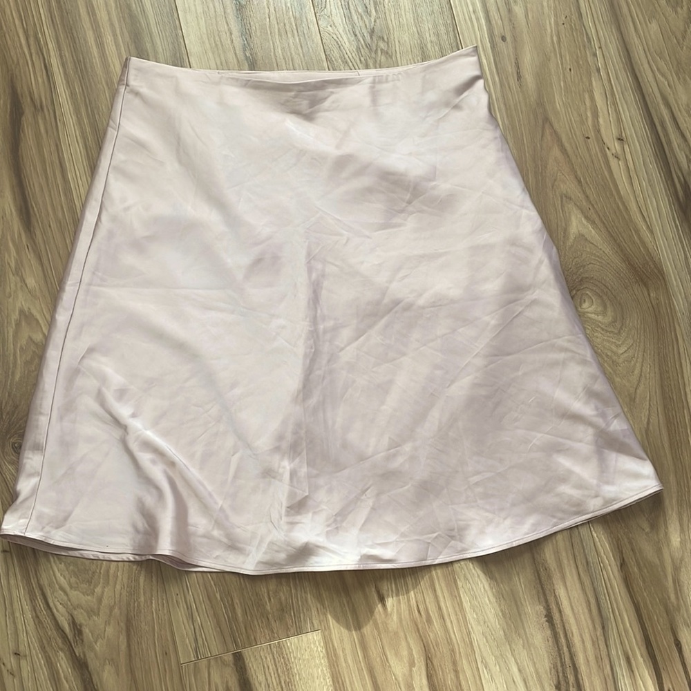 EXPRESS | blush pink satin slip skirt
